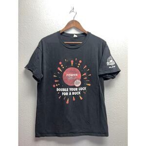 Vintage Power Ball Shirt Powerball Double Play Graphic black Tee Medium